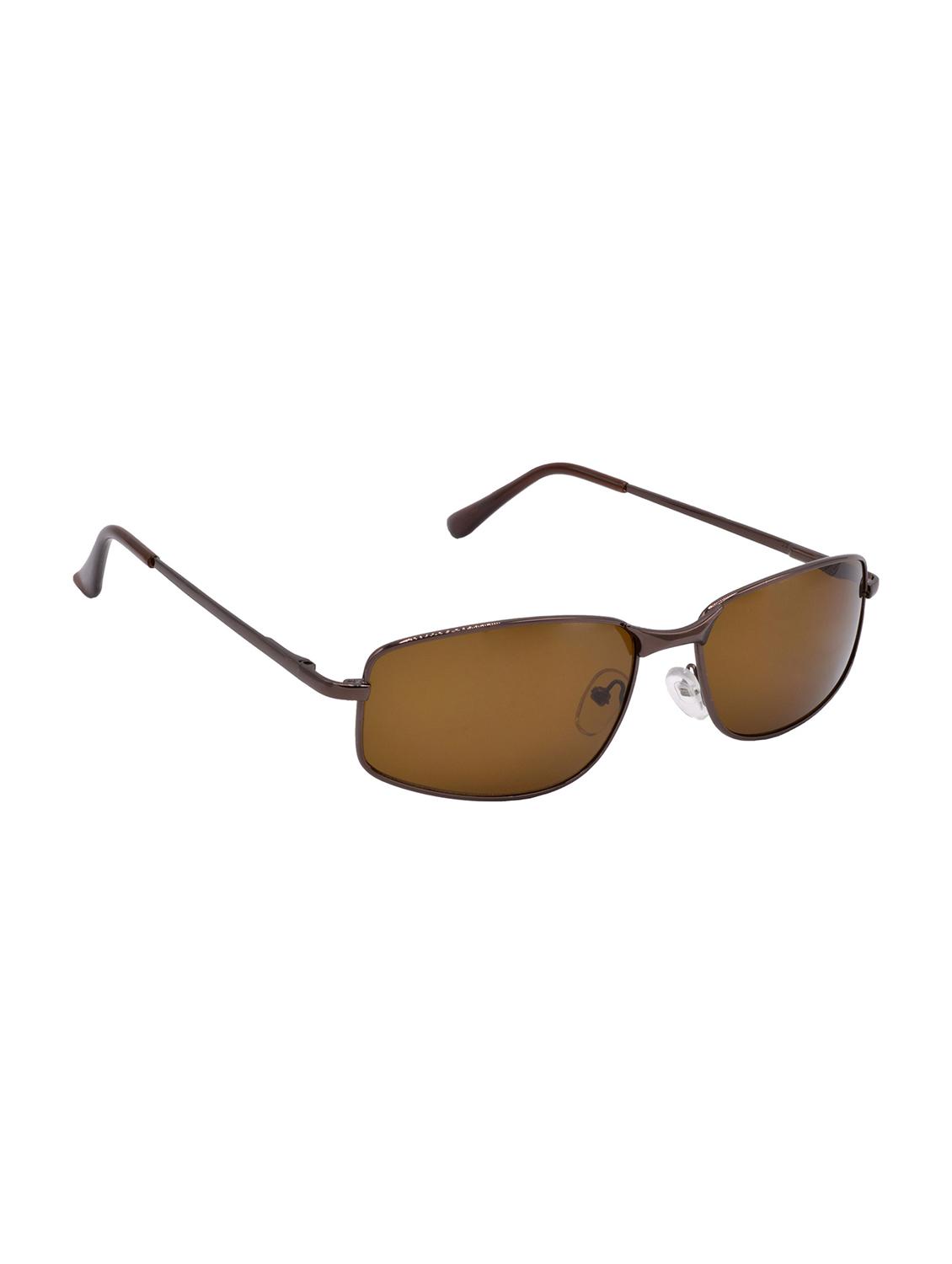 hrinkar men women boys & girls rectangular & sunglasses brown frame, brown lens (medium) - 18239579 - Standard Image - 4