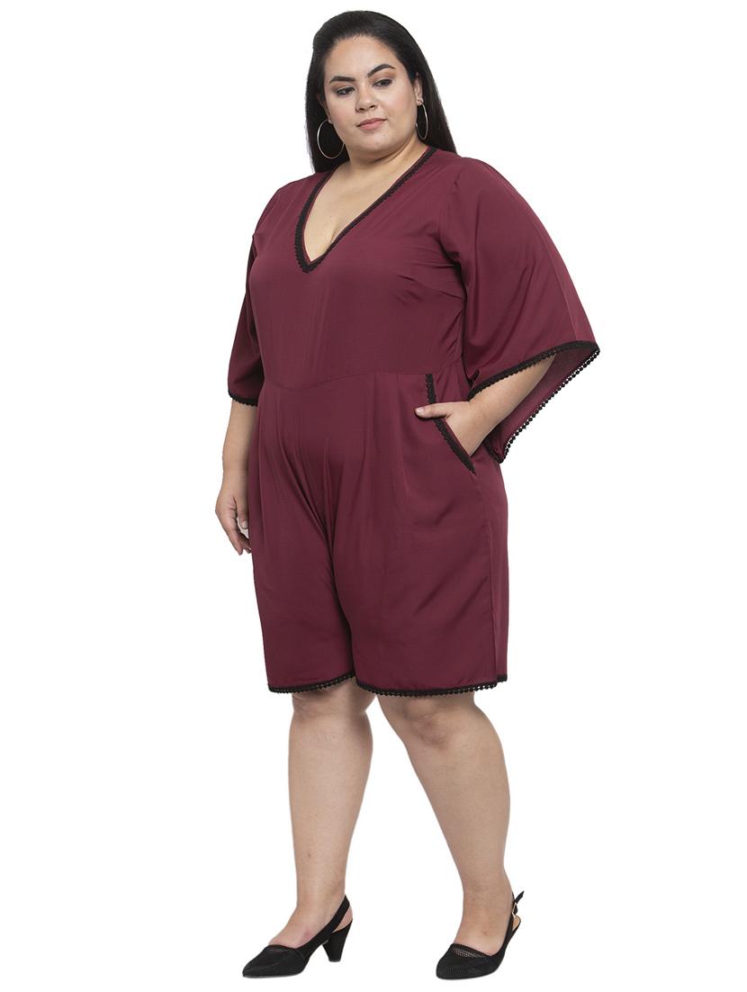 v-neck plus romper  - 18239711 -  Standard Image - 1