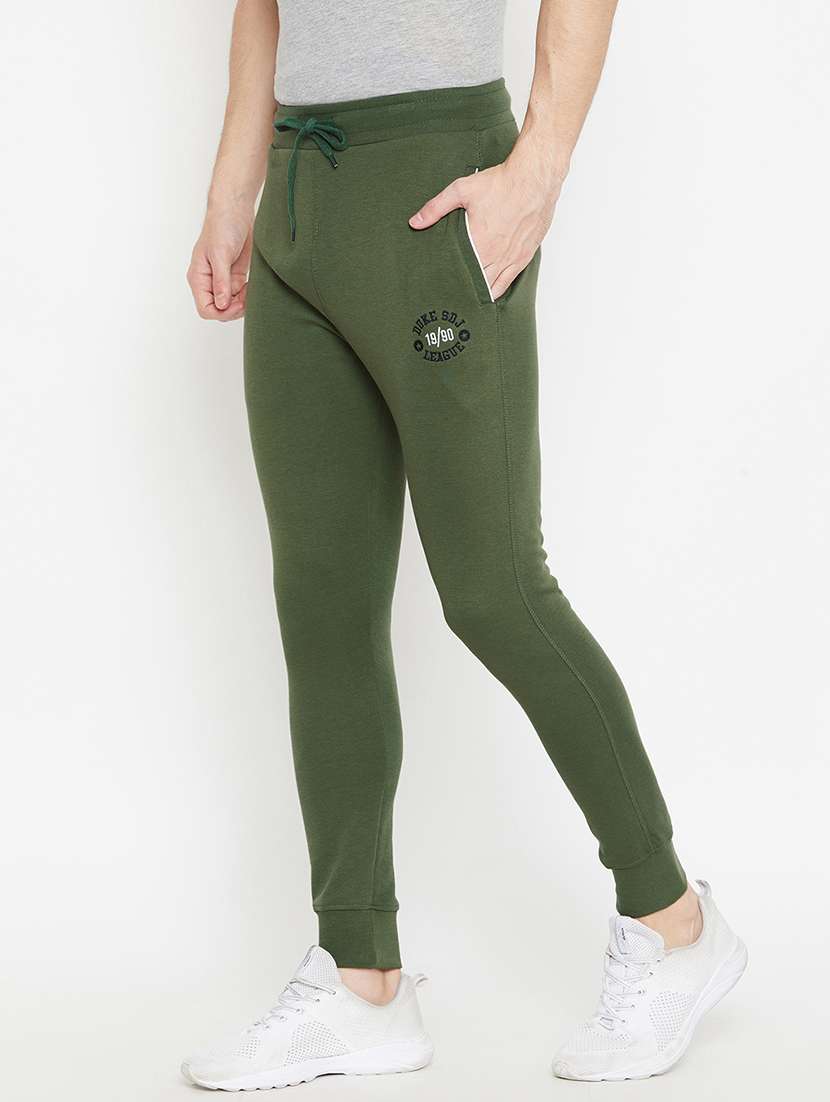 green solid track pant - 18239848 - Standard Image - 1