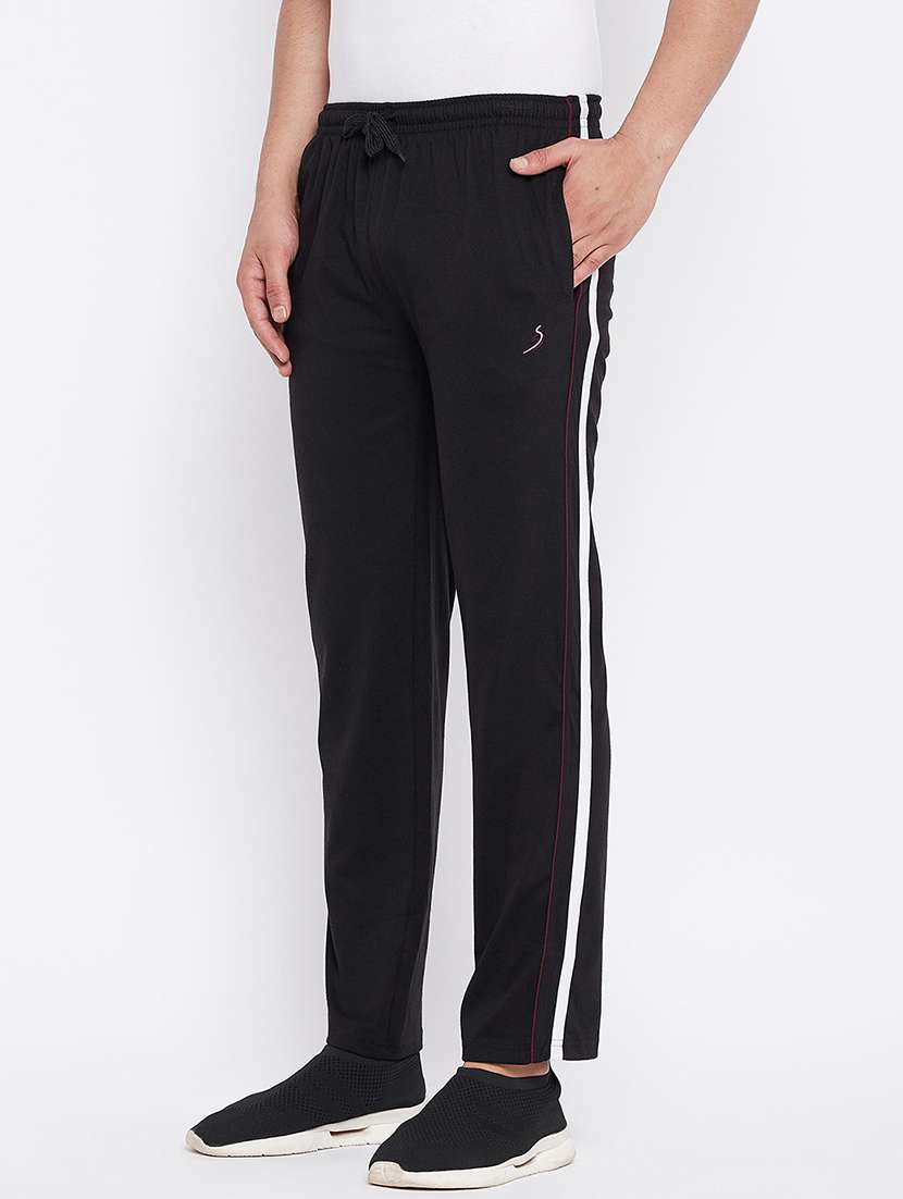 black side taped track pant - 18239851 -  Standard Image - 1