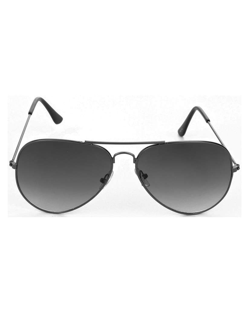 hrinkar men women boys & girls aviator &  sunglasses grey frame, grey lens (medium)