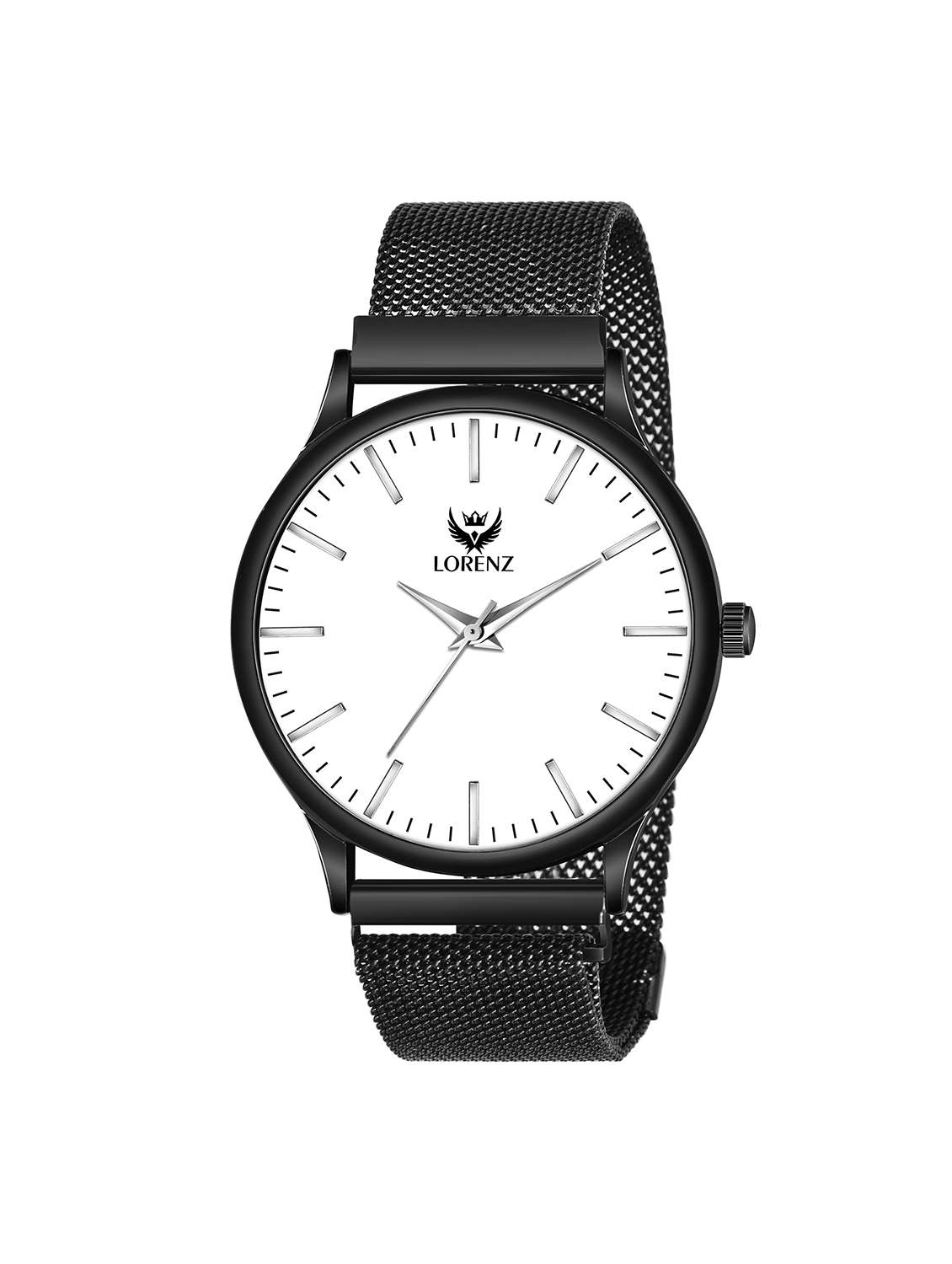 black analog ultra slim watch 