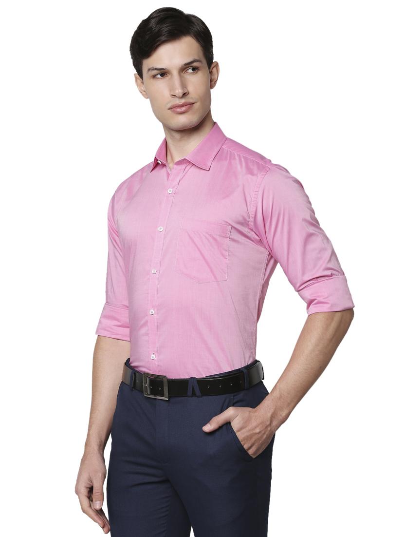 pink solid formal shirt - 18244484 -  Standard Image - 1