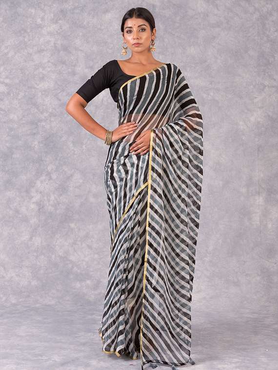 leheriya printed saree  with blouse