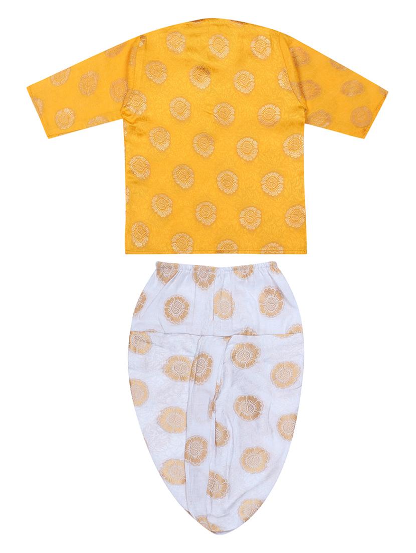 yellow printed dhoti kurta set - 18244905 - Standard Image - 1