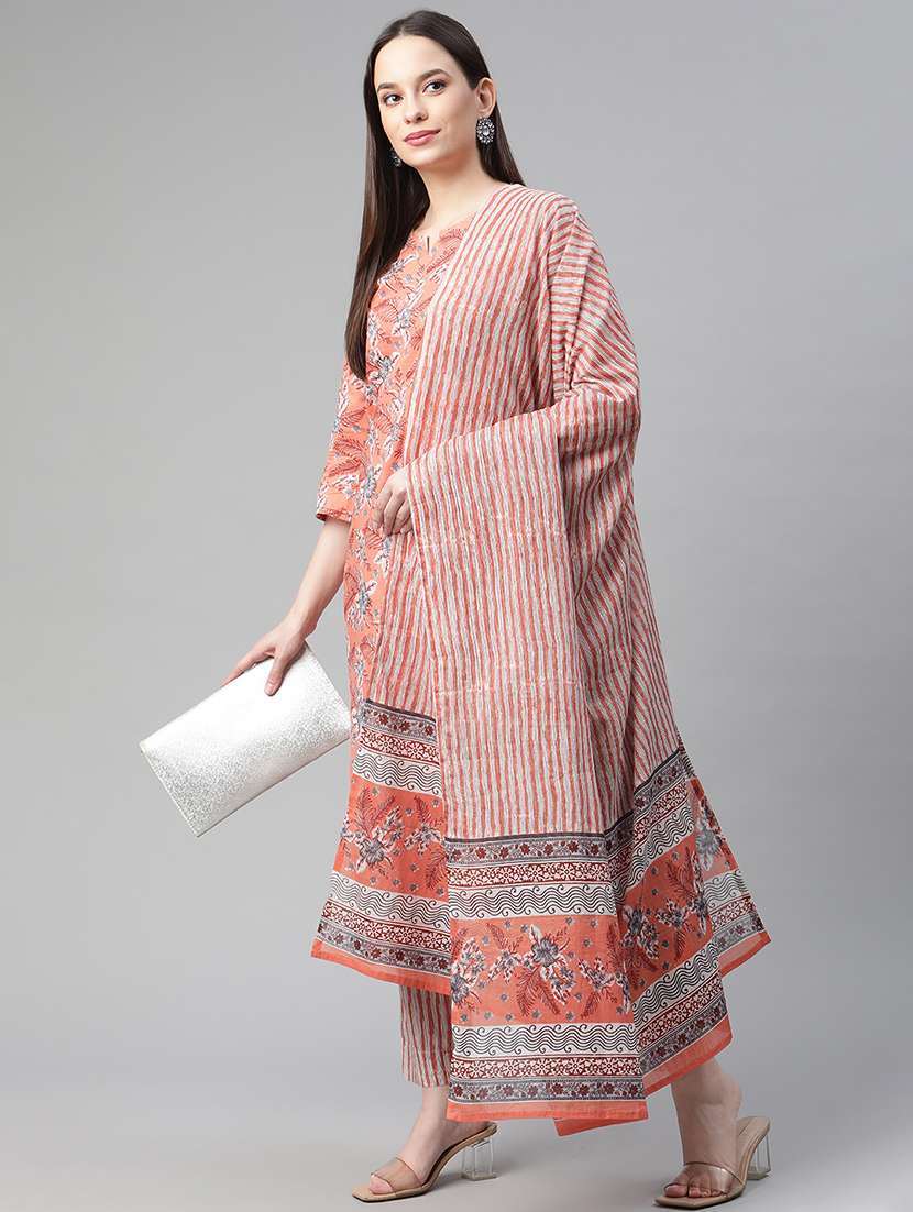 floral print kurta pant set - 18245093 - Standard Image - 1