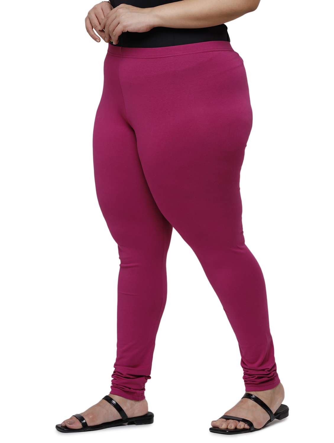 mid rise solid plus legging - 18246371 -  Standard Image - 1