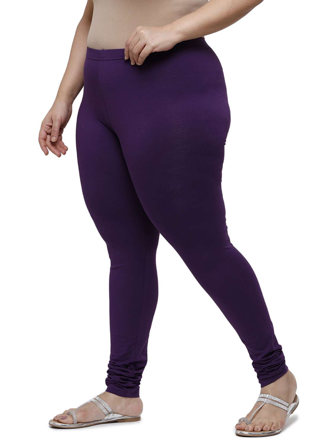 mid rise solid plus legging - 18246377 -  Standard Image - 1