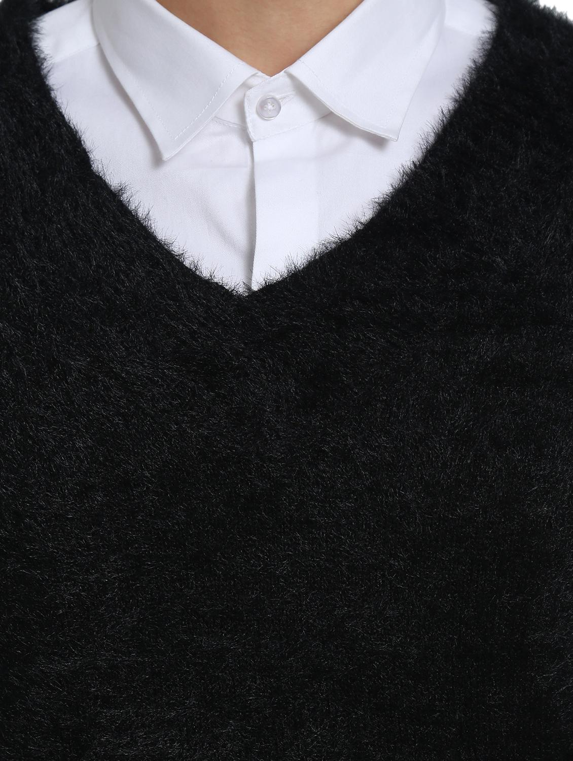 v-neck solid pullover - 18246485 - Standard Image - 4