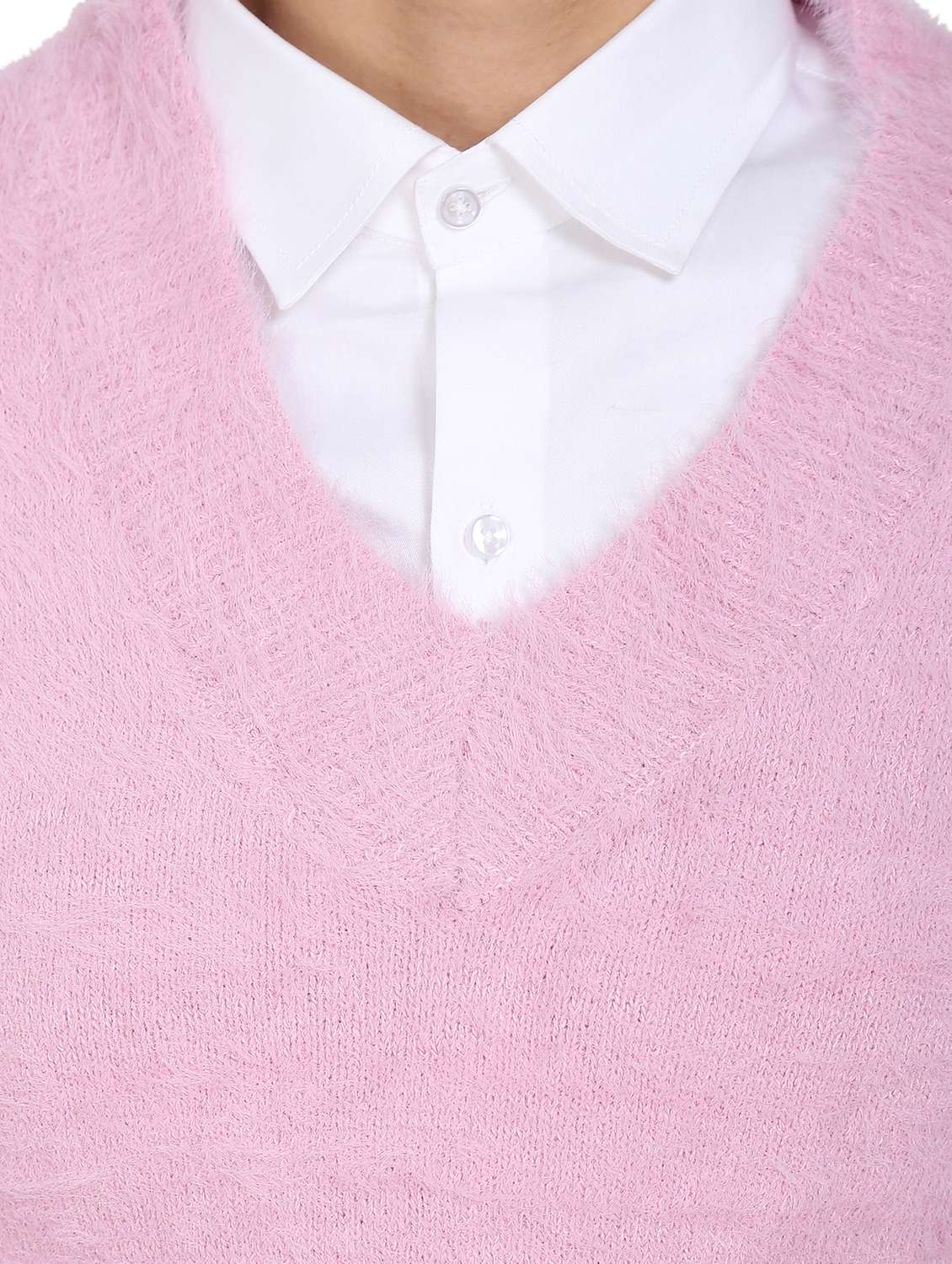 v-neck solid pullover - 18246489 -  Standard Image - 4