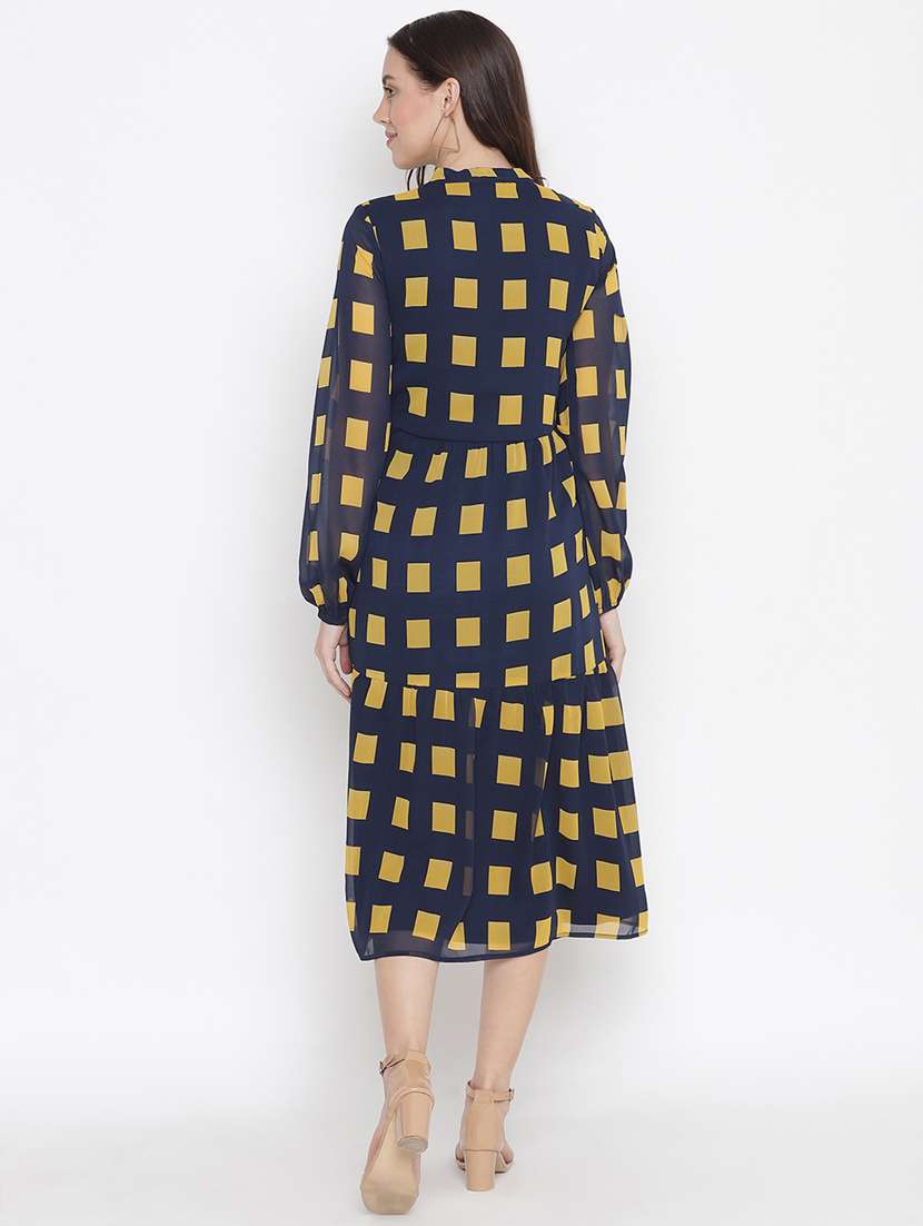 women's tiered dress geometric dress - 18246524 -  Standard Image - 4