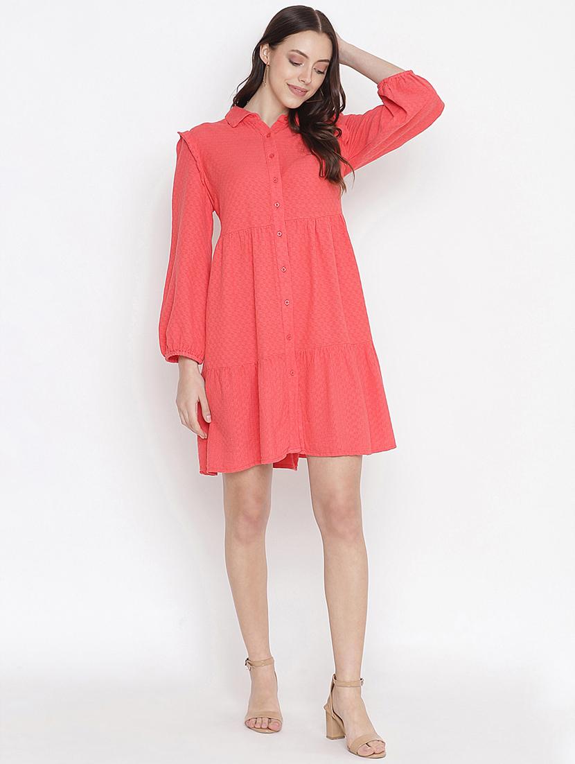 women's tiered dress self design dress - 18246534 - Standard Image - 4