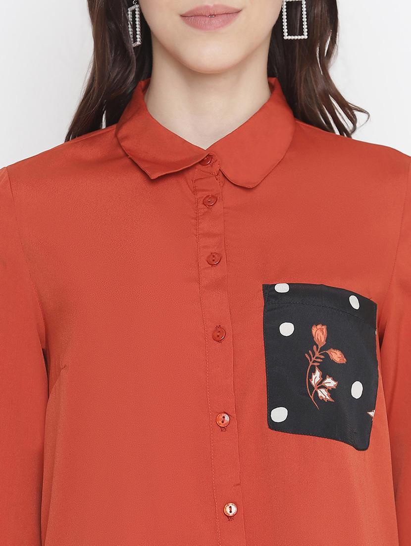 color block regular shirt - 18246551 - Standard Image - 4