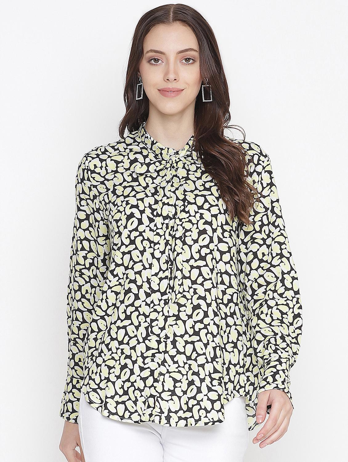 women's straight tie-up neck top - 18246556 - Zoom Image - 0