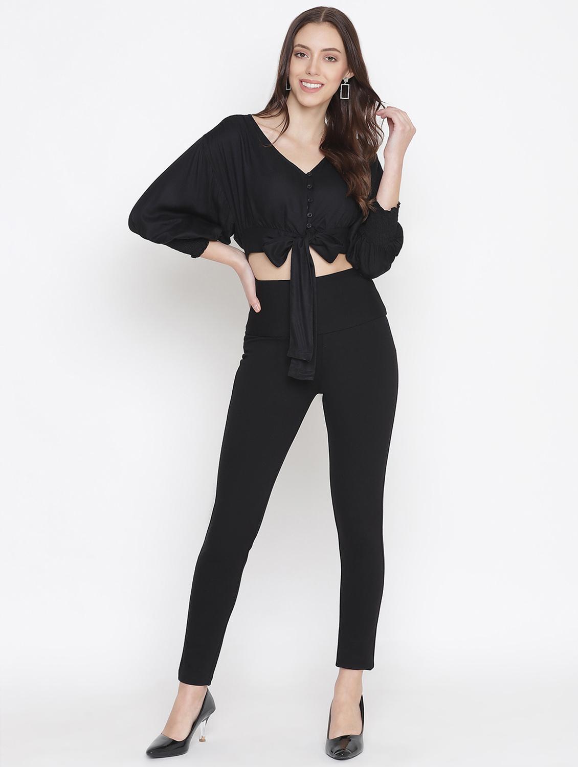 women's blouson v neck top - 18246589 - Standard Image - 4