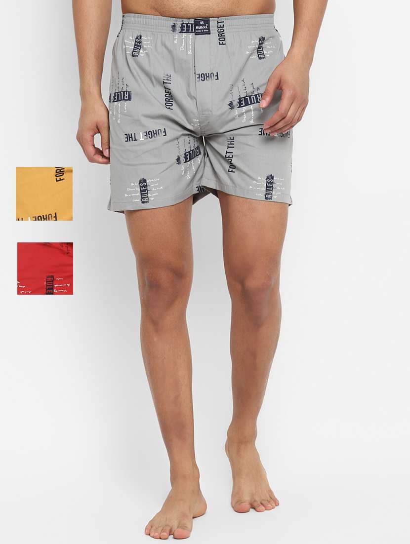set of 3 printed boxer