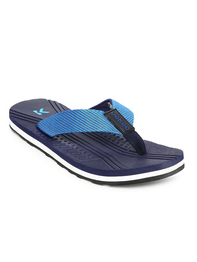 navy pvc slip on flip flops - 18247142 -  Standard Image - 1