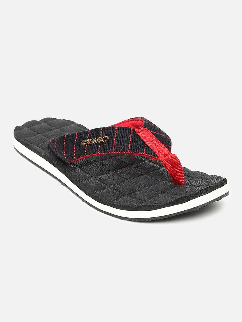 black pvc slip on flip flops - 18247144 -  Standard Image - 1