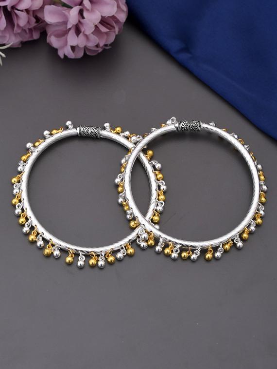 silver brass anklets and payal