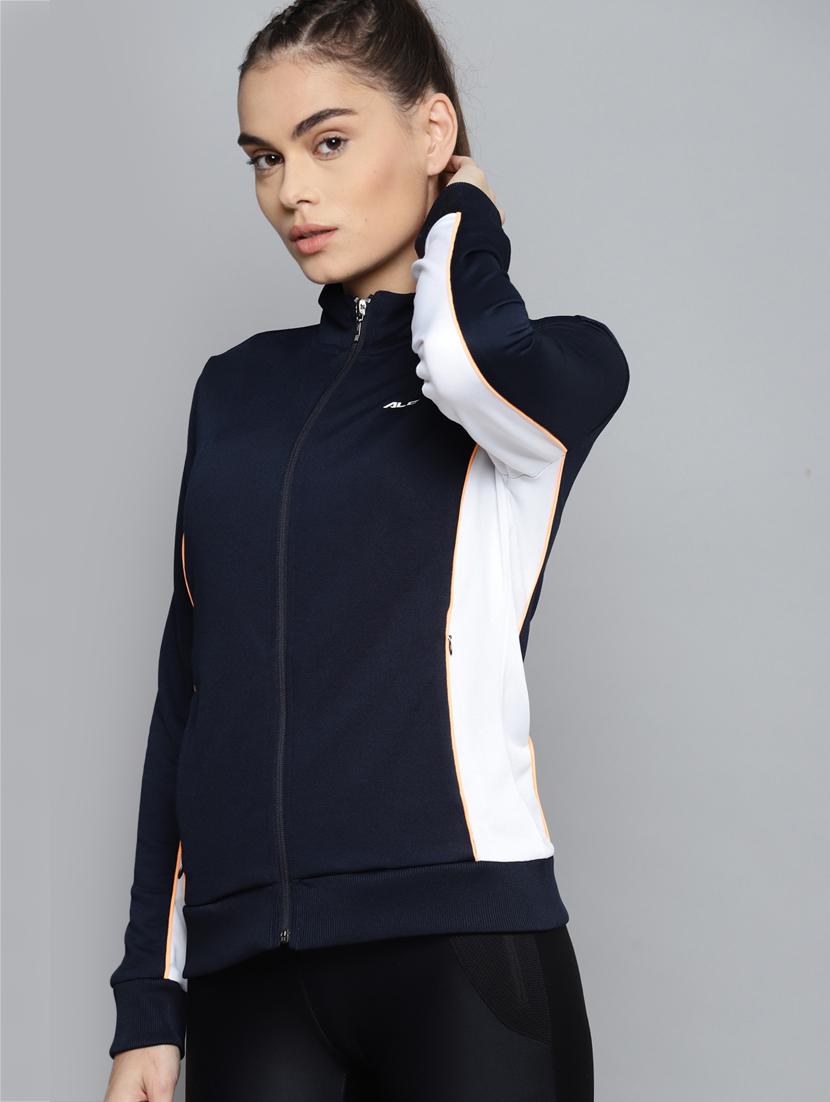 long sleeved color block regular jacket - 18247786 -  Standard Image - 1