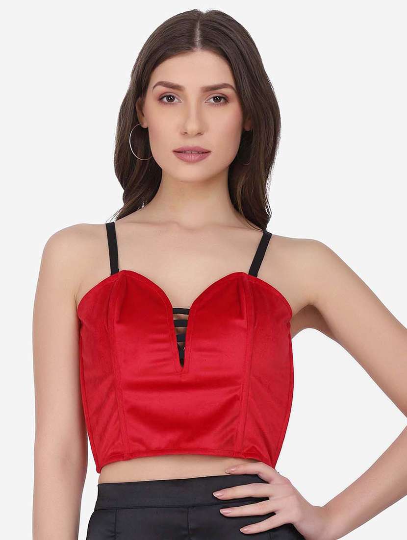 cami neck corset bra