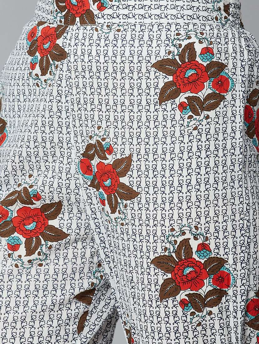 multi colored cotton kurta pant set - 18248267 - Standard Image - 4