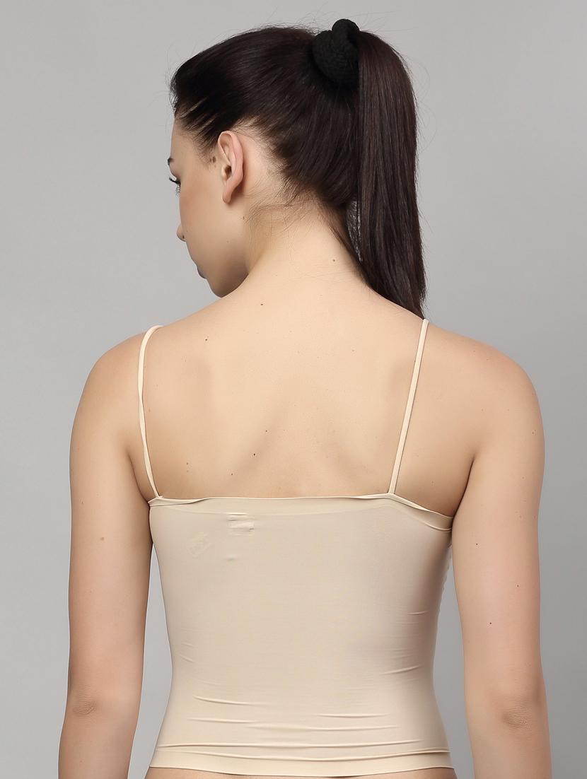 beige solid bralette bra - 18248337 - Standard Image - 1