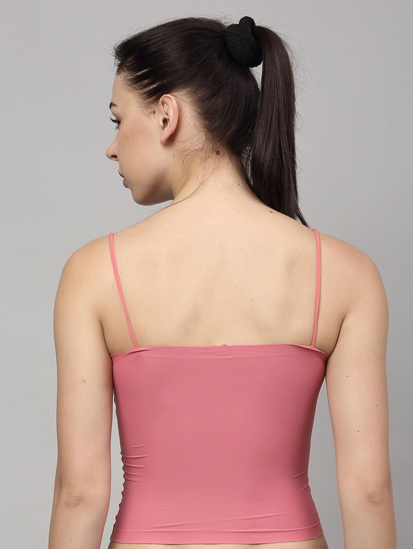 pink solid bralette bra - 18248341 - Standard Image - 1