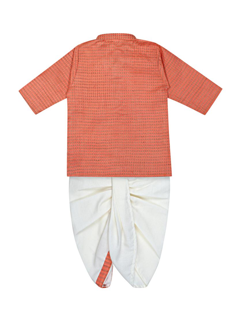 orange dhoti kurta set - 18248519 - Standard Image - 1