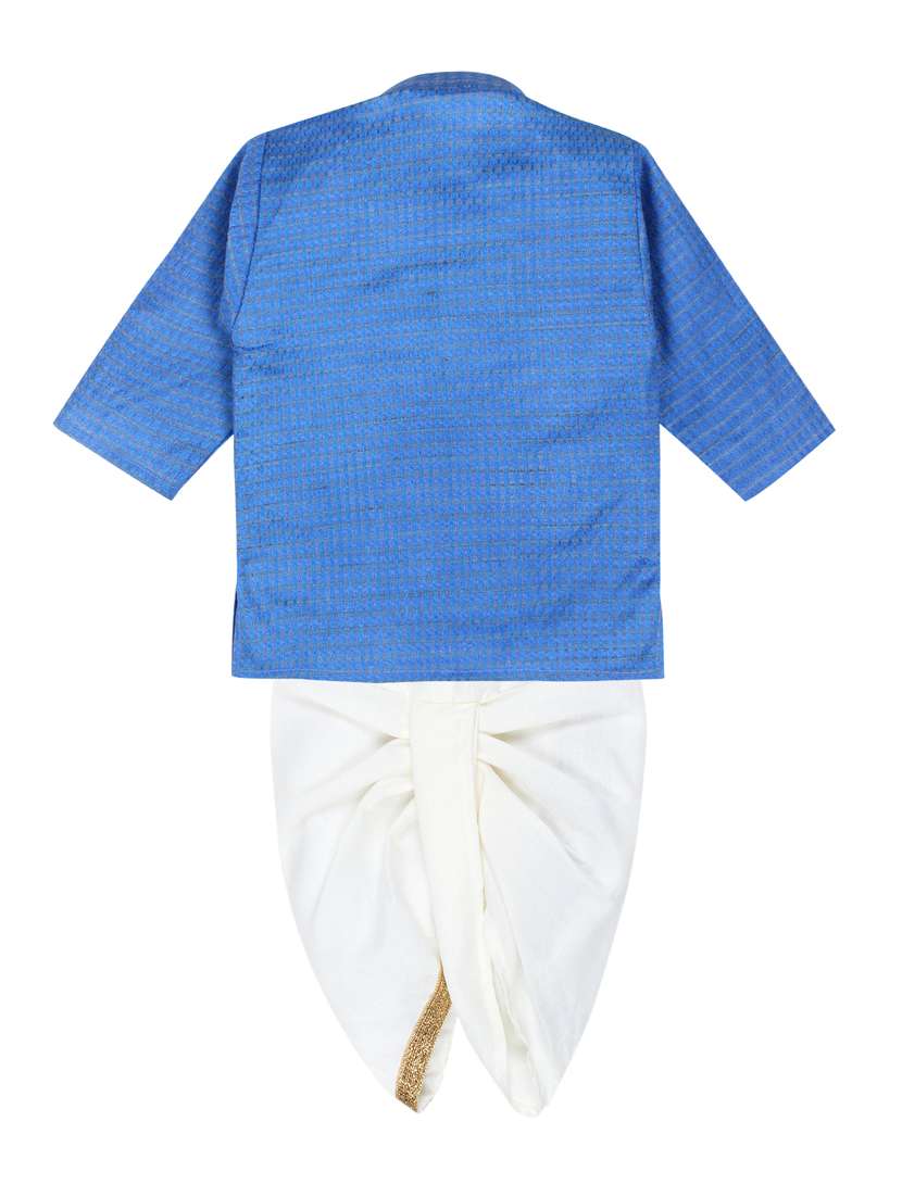 blue dhoti kurta set  - 18248521 -  Standard Image - 1