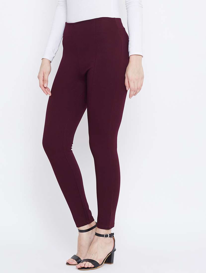 solid mid rise ankle length jegging - 18248822 -  Standard Image - 1