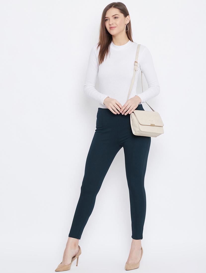 solid mid rise ankle length jegging - 18248824 - Standard Image - 4