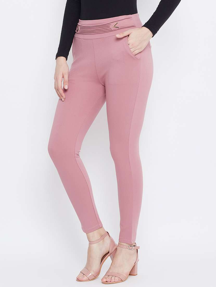 solid mid rise ankle length jegging - 18248831 -  Standard Image - 1