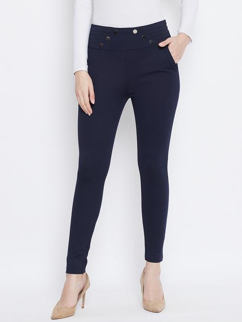 solid mid rise ankle length jegging - 18248835 - Standard Image - 0