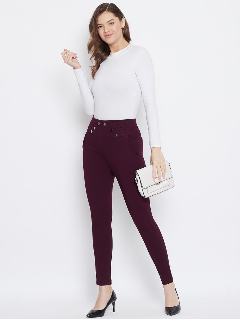 solid mid rise ankle length jegging - 18248836 - Standard Image - 4