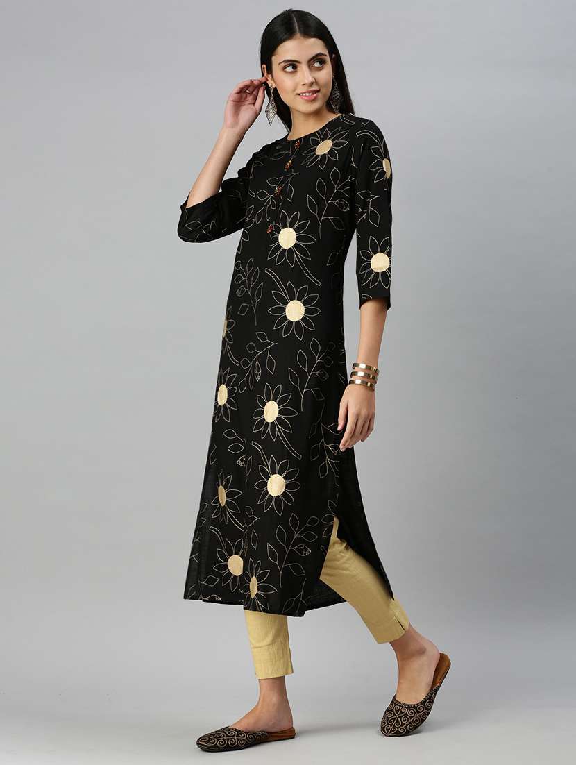 women's straight kurta - 18249158 - Standard Image - 1
