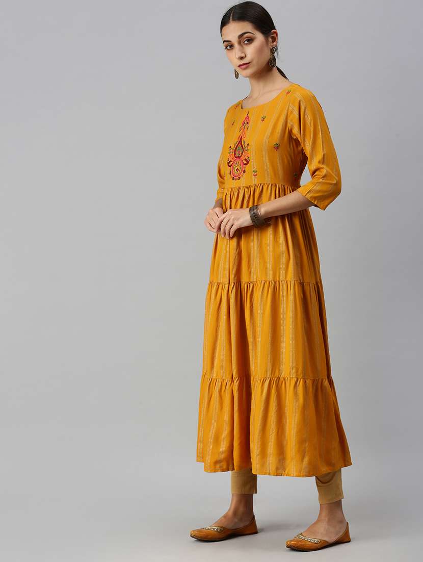 women's tiered kurta - 18249169 -  Standard Image - 1