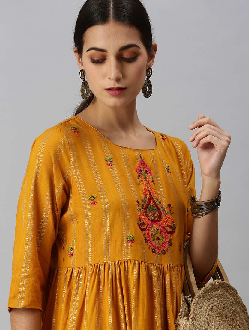 women's tiered kurta - 18249169 -  Standard Image - 4