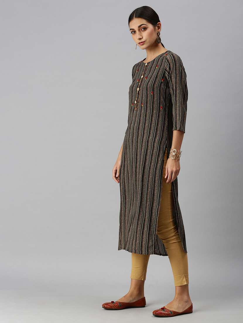 women's straight kurta - 18249172 -  Standard Image - 1