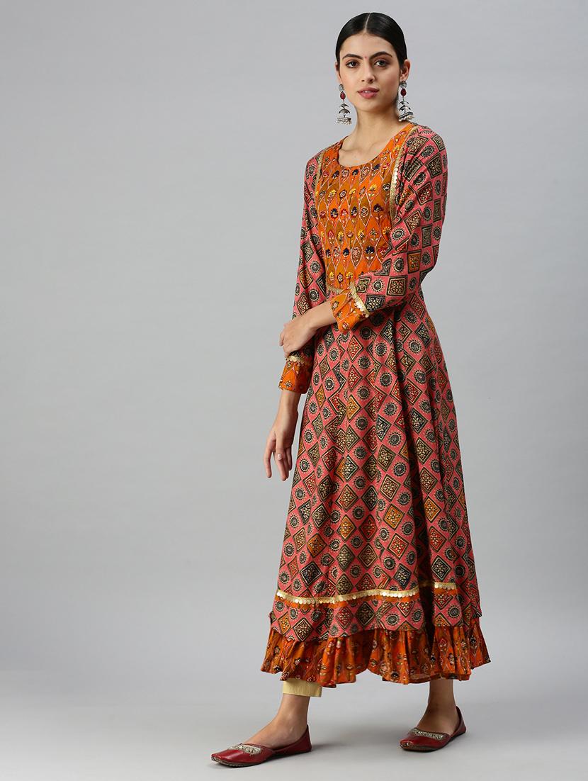 women's flared kurta - 18249173 - Standard Image - 1