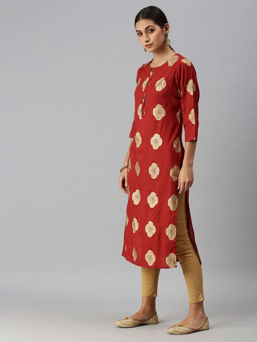 women's straight kurta - 18249188 -  Standard Image - 1