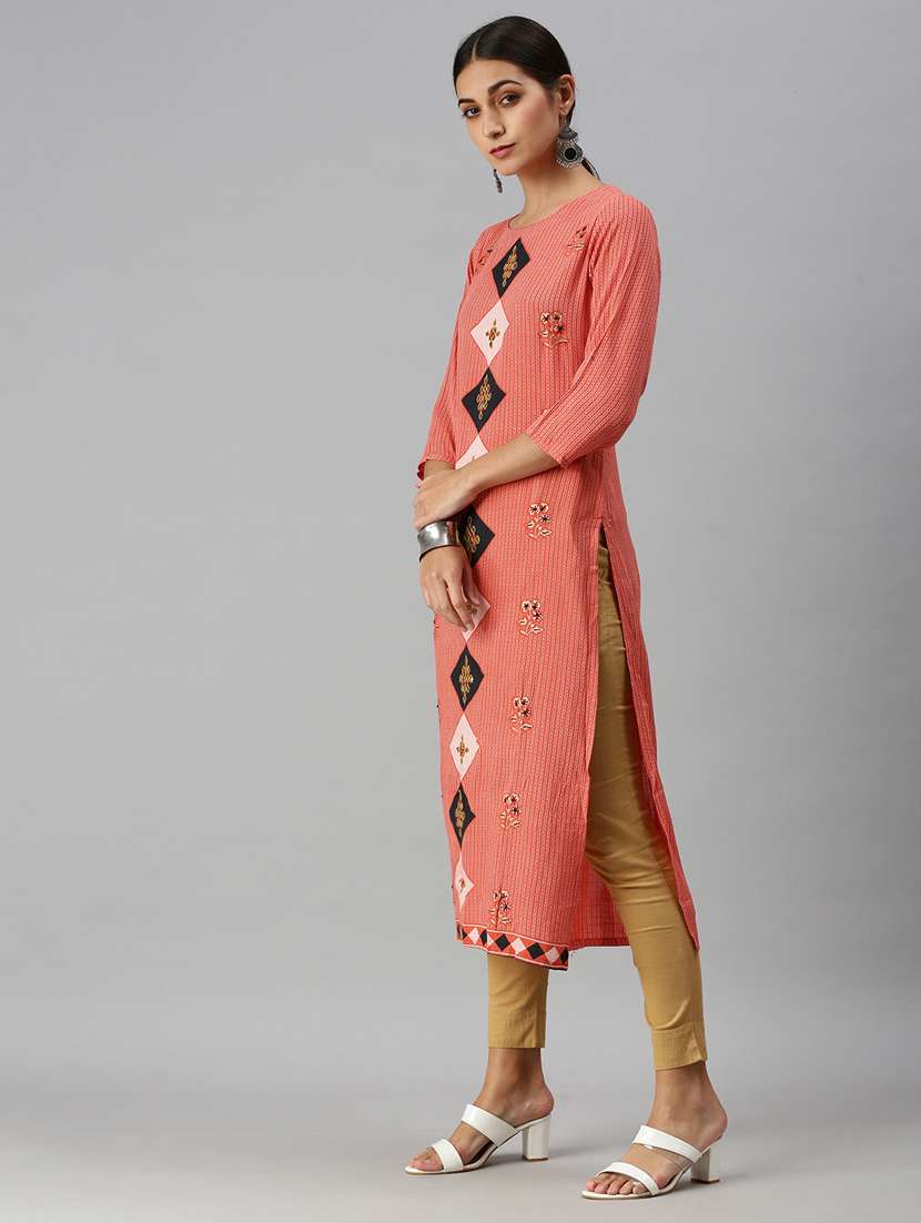 women's straight kurta - 18249229 -  Standard Image - 1