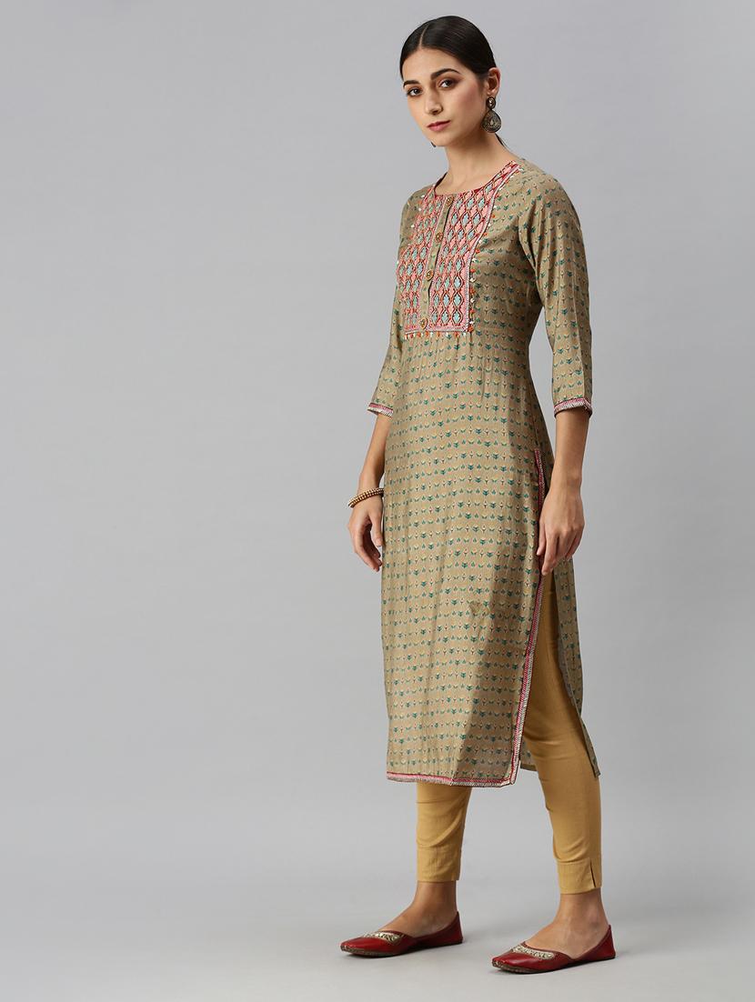 women's straight kurta - 18249244 - Standard Image - 1