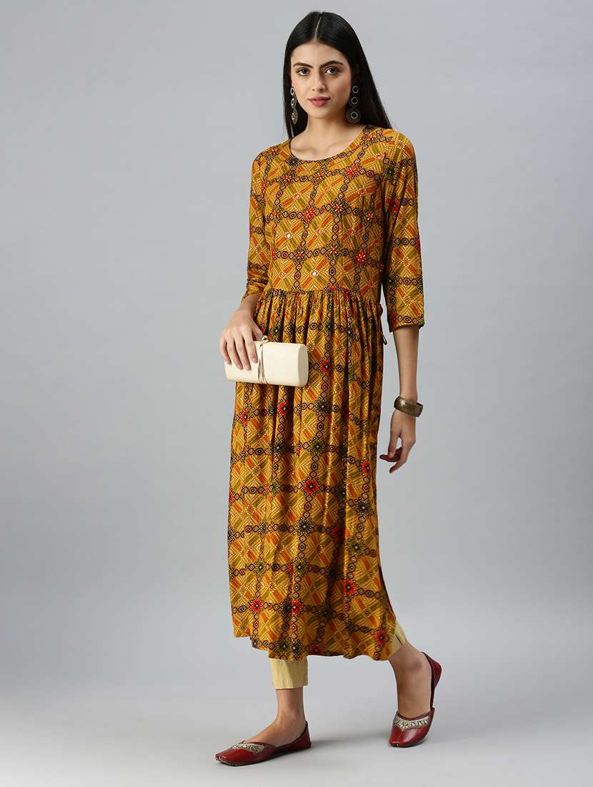 women's flared kurta - 18249269 - Standard Image - 1