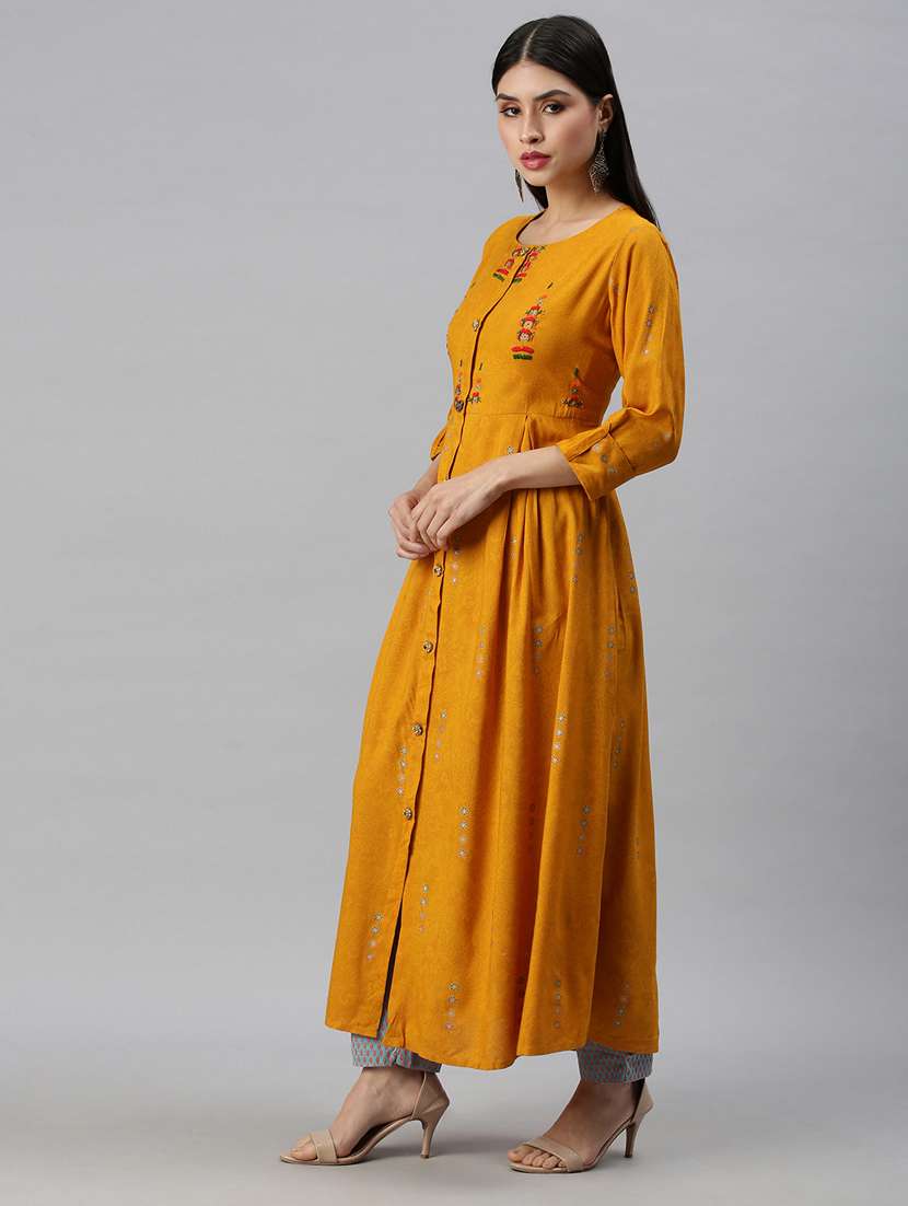 women's front slit kurta - 18249314 -  Standard Image - 1