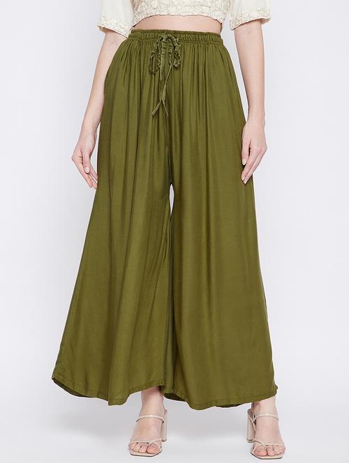 mid rise solid palazzo - 18249319 - Standard Image - 0