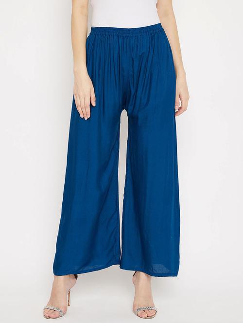 blue solid palazzo - 18249342 -  Standard Image - 0