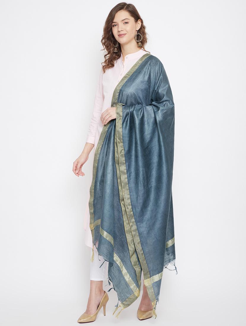 plain woven dupatta - 18249444 -  Standard Image - 1