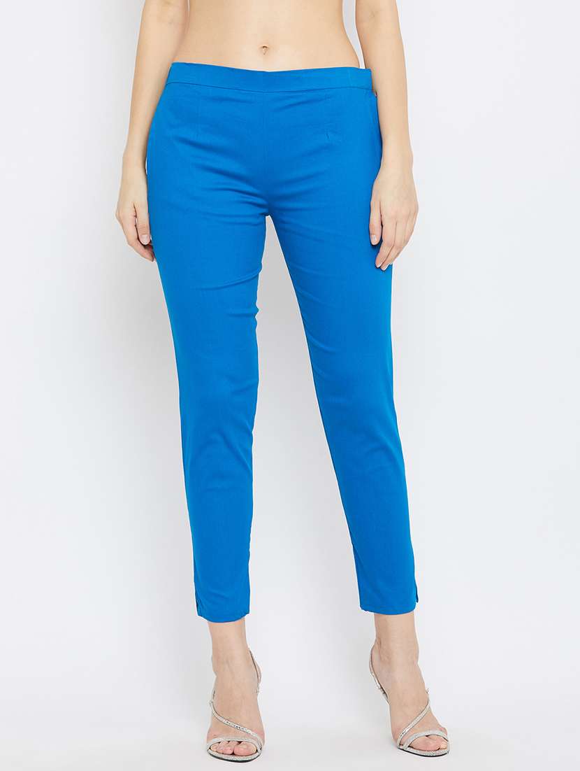 solid flat front trouser - 18249505 - Zoom Image - 0