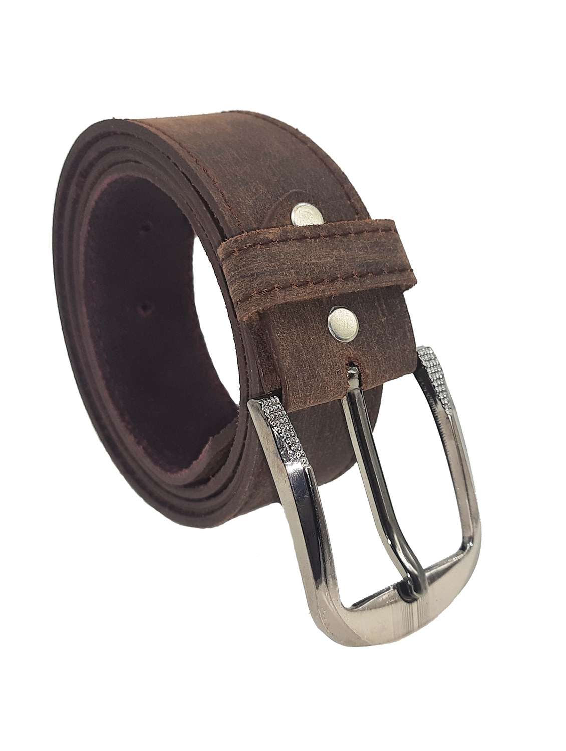 brown leather belt